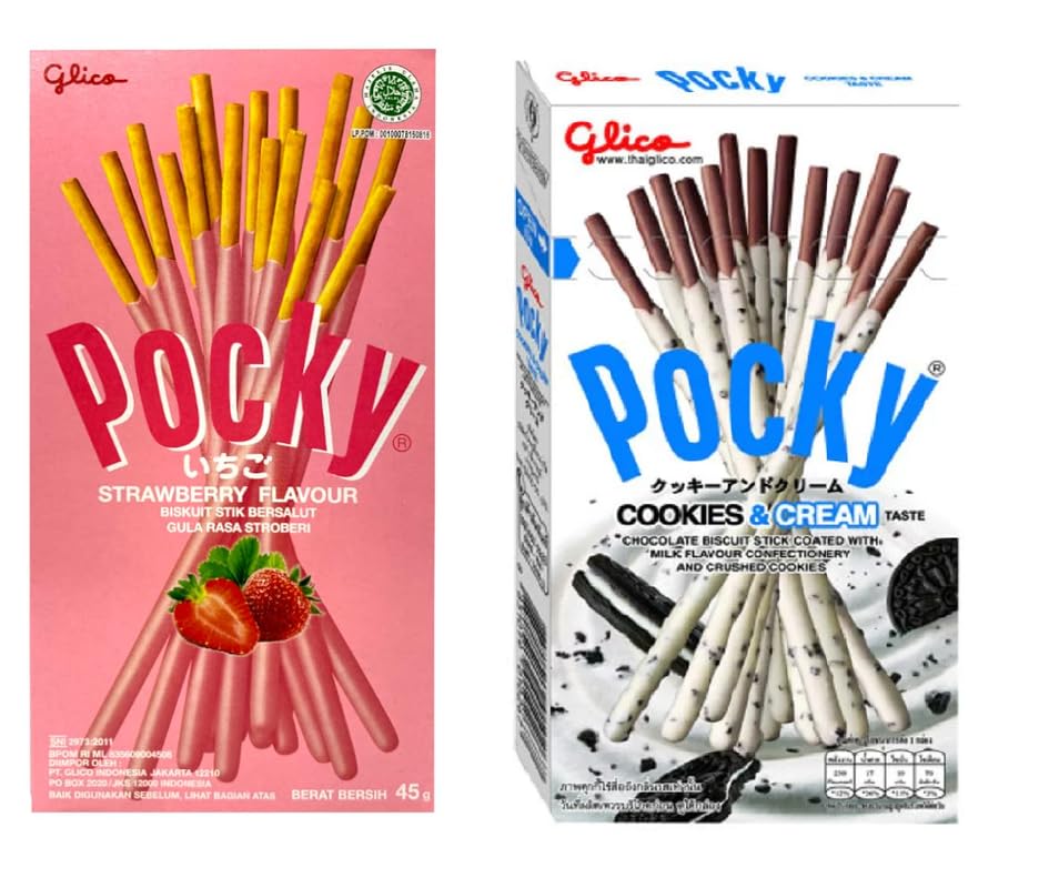 Pocky Strawberry Cream Covered Biscuit Stick (45g) And Pocky