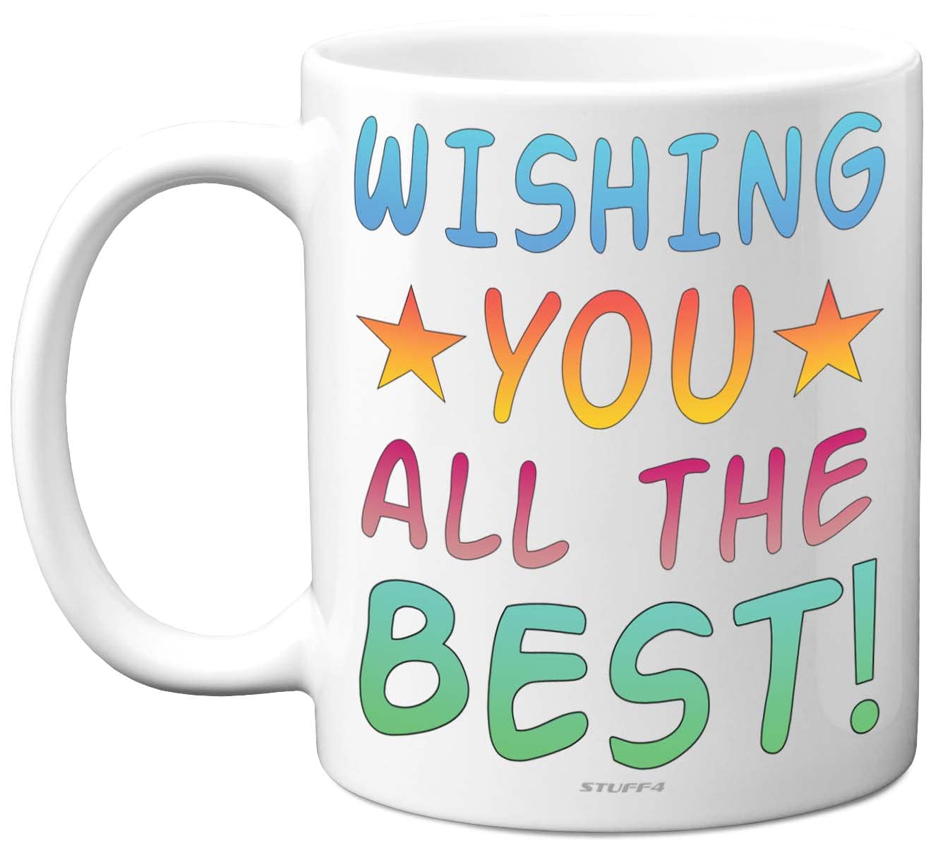 Stuff4 Leaving Gifts for Men or Women - Wishing You All The Best - 11oz Ceramic Dishwasher Safe Mugs Leaving Presents for Colleagues, Funny Gifts Men Women, New Job