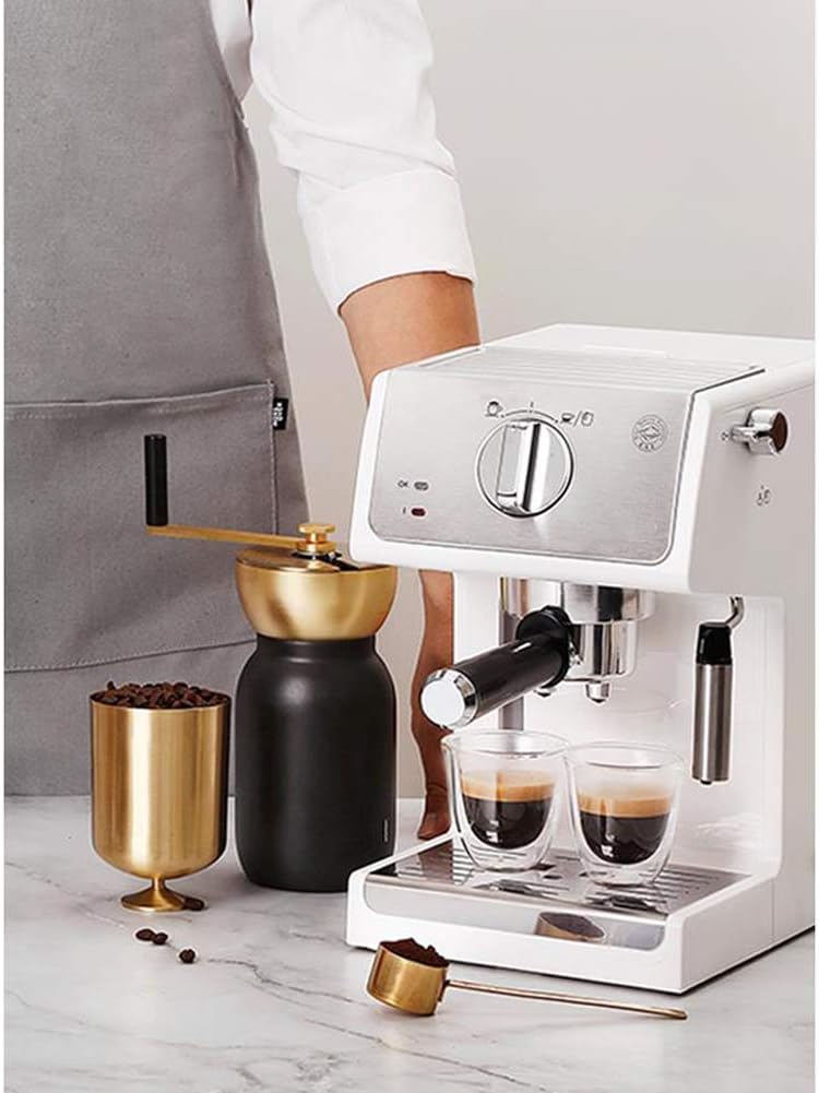 Coffee Machine Italian Home Small Office Full Semi-Automatic Steam Milk Foam Timer Coffee Machine Easy to Clean The New