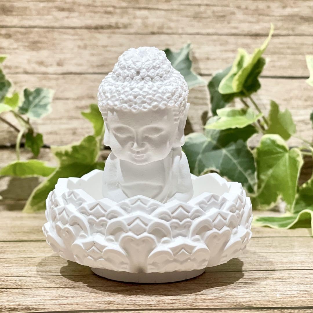 Amazon.co.jp: 大仏様 蓮の花トレイ メモリアル アロマストーン 水晶