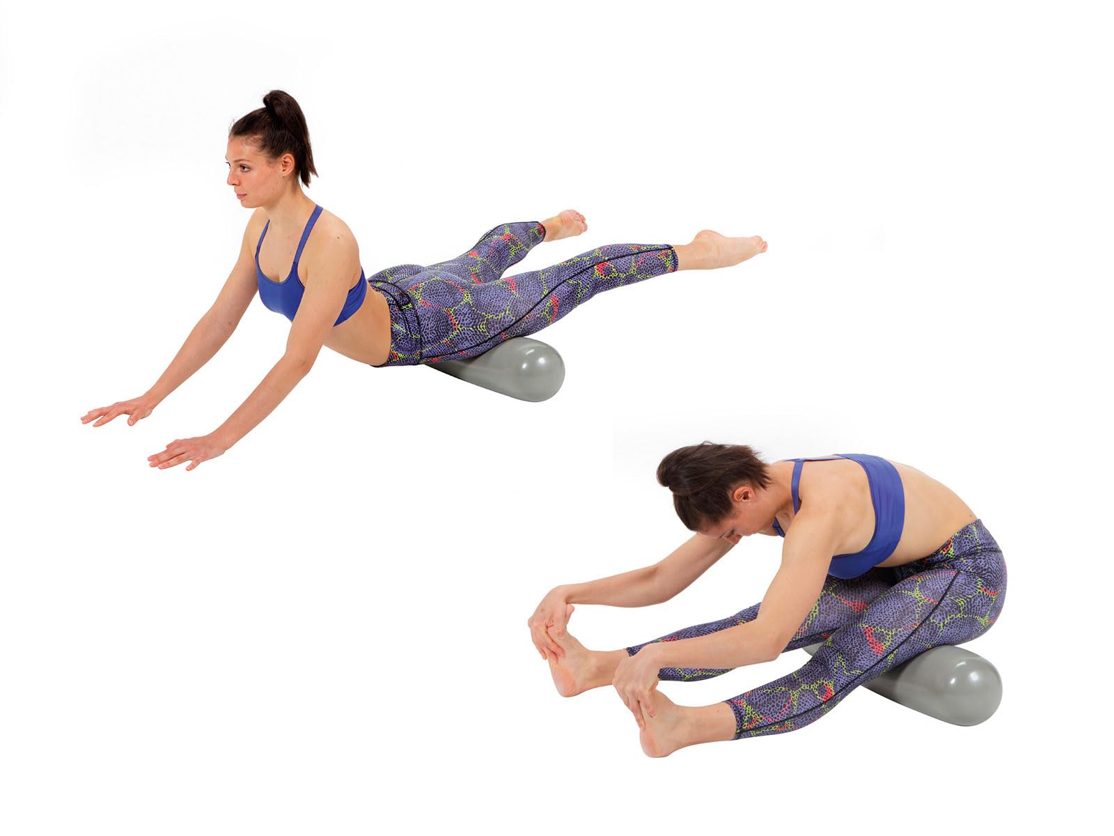 Gymnic Fit Roller Rullo Pilates gonfiabile morbido e flessibile per stretching, potenziamento muscolare e allenamento del core, ideale per Yoga e riabilitazione