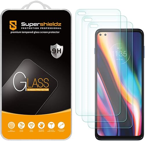 Supershieldz - Protector de pantalla de vidrio templado diseñado para Motorola (un 5G) y un protector de pantalla de vidrio templado 5G UW,