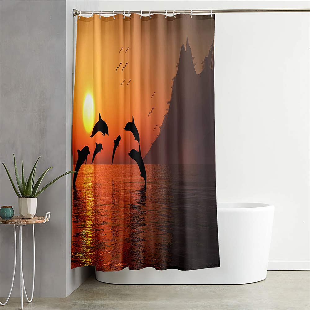 Rideau De Douche Rideau De Bain, Chickw1 3D Avocat Impression Imperméable Anti-moisissure Polyester Tissu Lavable Rideau Avec 12 Crochets Pour Salle