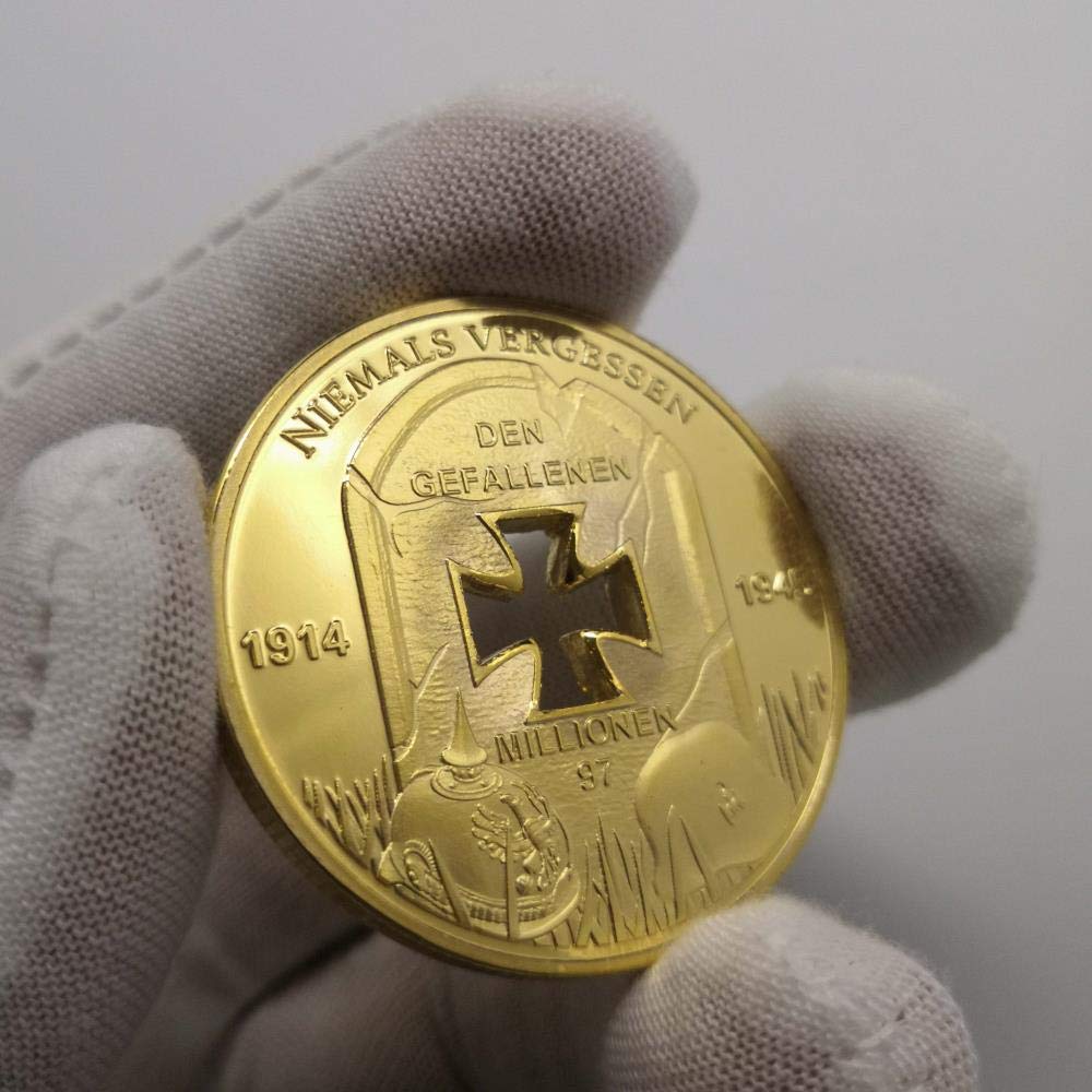 dadi Hollow commemorative coin 1914 1945 GERMAN Iron cross HOLE 24k .999  GOLD CLAD bullion Coin : Amazon.co.uk: Toys & Games