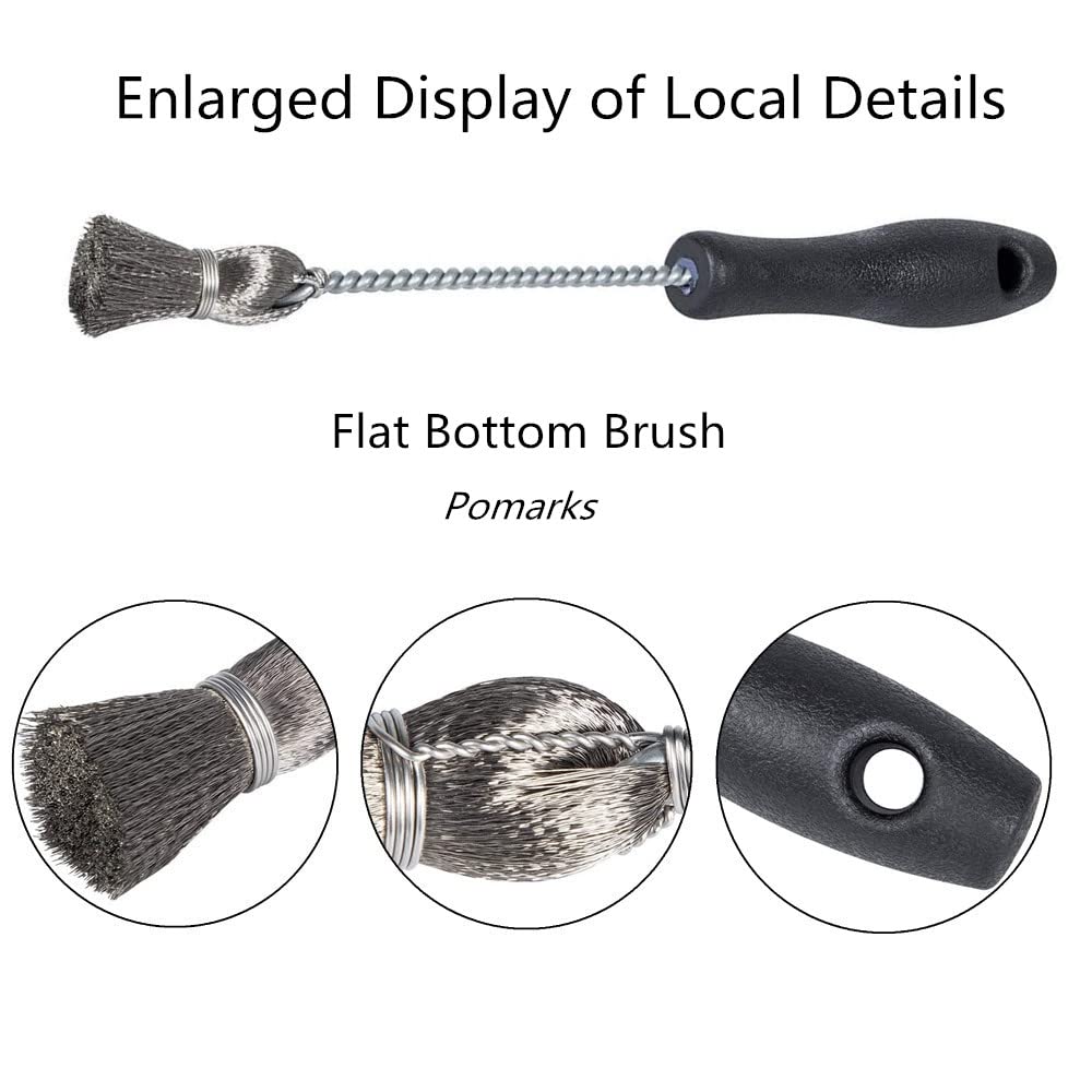 Injector Sleeve Cup Bore Seat Cleaning Brush Kit Replace AP0084 AP0085 3252 Compatible with Ford Powerstroke 7.3L 6.0L 6.4L 6.7L 1994-2018,Caterpillar 3126 C7 C9,Navistar,Maxxforce Stainless Steel.