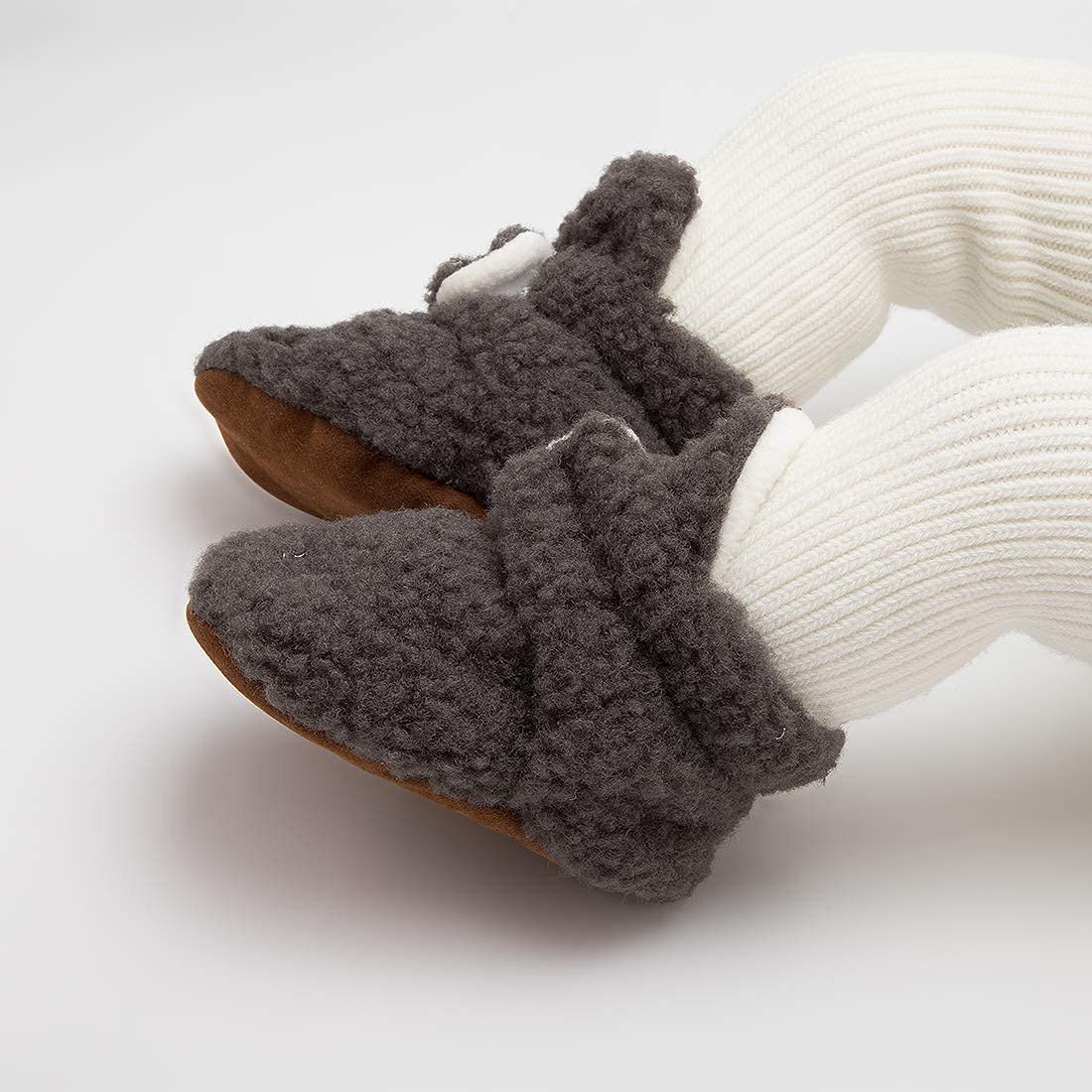 Sawimlgy Neonato Neonato Neonato Ragazza Ragazza Ragazzo Cotone Booties Rimanere Su Calzino Pantofole Morbido Camera Da Letto Scarpe Antiscivolo Stivaletti Con Pinza Bambino Culla Calda Primo