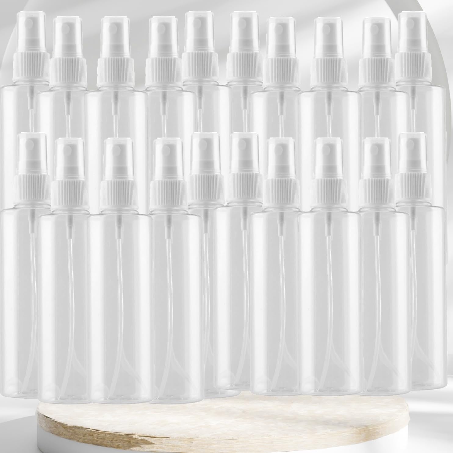 Clear Plastic Spray Bottles (PACK 20), 4 oz/120 ml, Fine Mist Sprayer, Refillable Empty Containers, Travel Size, BPA-Free-image-38