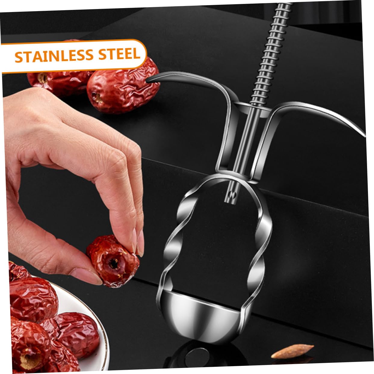 Gatuida 4stücke Cherry Pitter Entkerner Aus Effizientes Werkzeug Zum Entfernen Von Aus Kirschen Und Jujube Für Küche Leicht Und Tragbar
