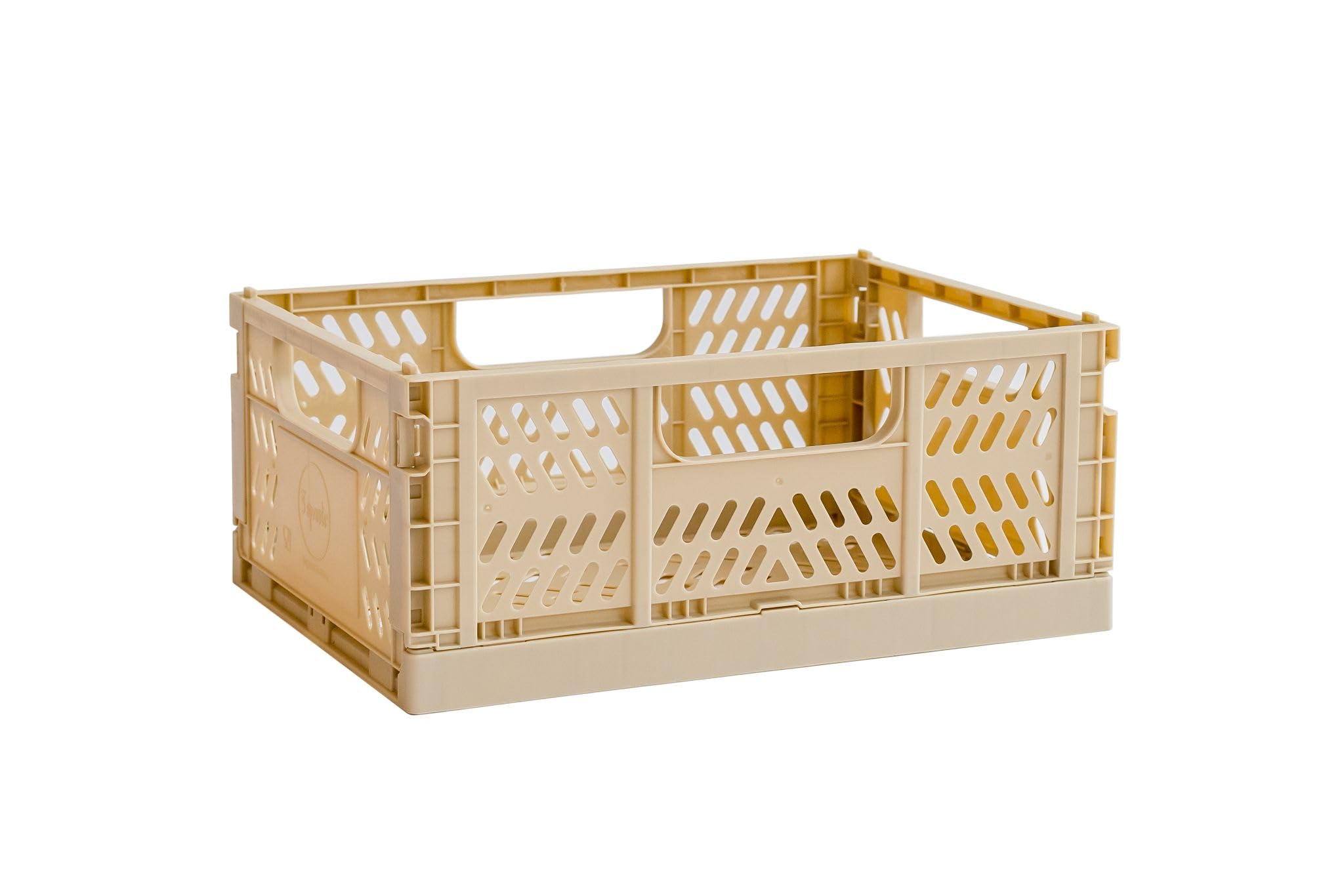 3 SproutsModern Folding Crate - Medium - Sand