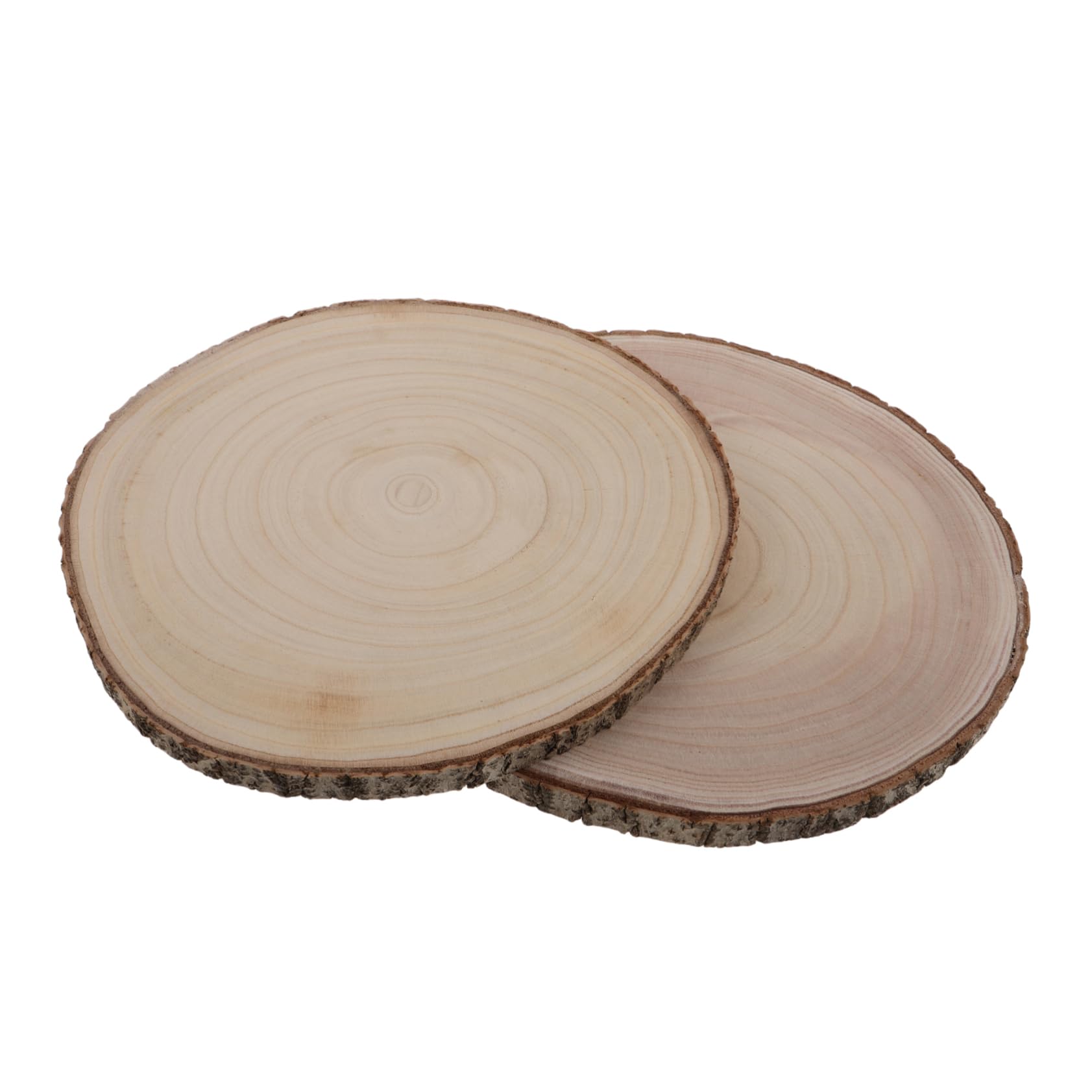 Housoutil 2stücke Holzscheiben Natur Unbehandelt Runde Holzspäne Zum Bemalen Rustikale Teller Für Diy Basteln Holzblöcke Für Hochzeitsdeko Und Kunsthandwerk
