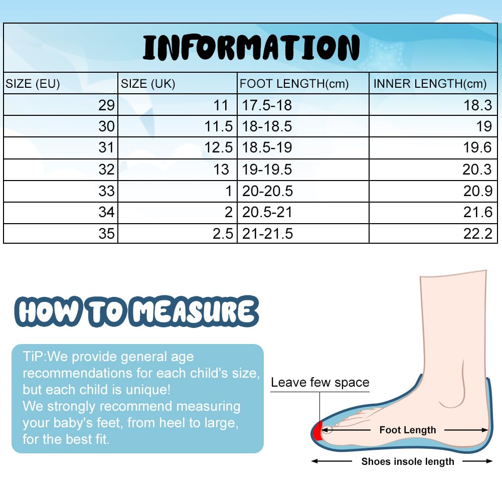 Aolso Scarpe da Scogli Bambino, Scarpe da Immersione da Scoglio, Respirabile Antiscivolo, Asciugatura Rapida, Bambino Scarpe Outdoor Multisport Antiscivolo per Ragazzi e Ragazze, GR 29-35