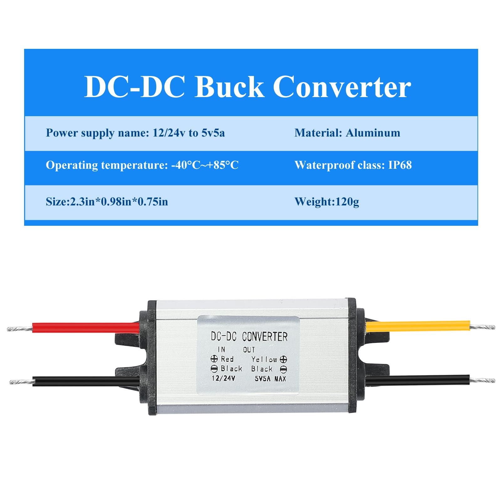 Step down 12V/24V a 5V 5A 25W dc dc converter Buck Volt