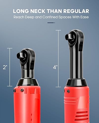 Miniatura 5 de GCCSJ Juego de llaves de trinquete eléctricas, llave de trinquete inalámbrica de 38 pulgadas, kit de herramientas de trinquete eléctrico de 18 V con