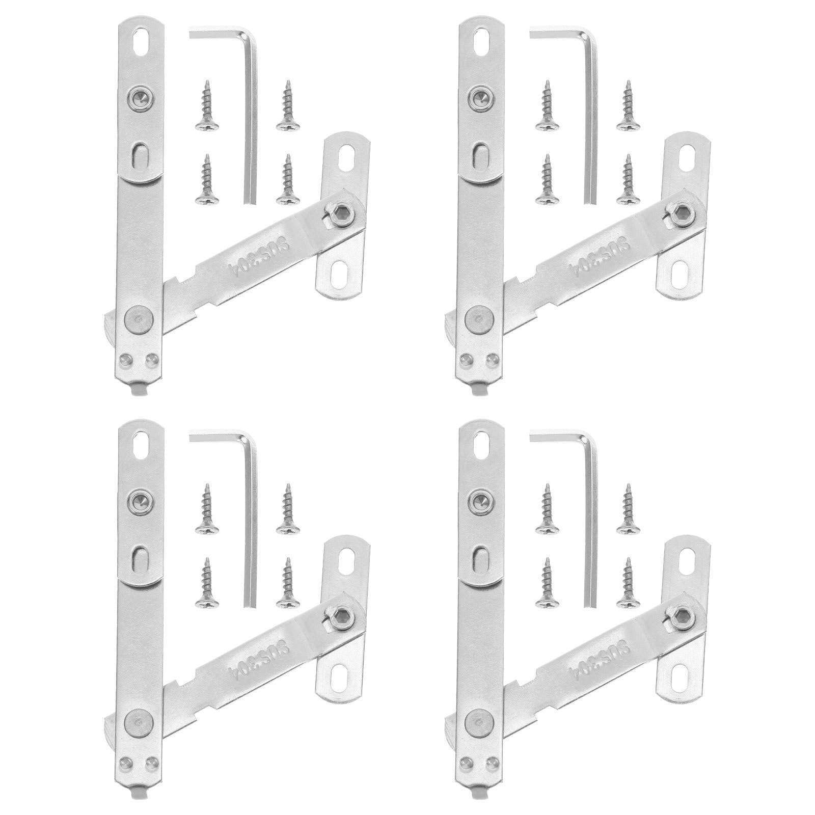 Limitador de ventana con control de apertura para ventanas abatibles en acero inoxidable