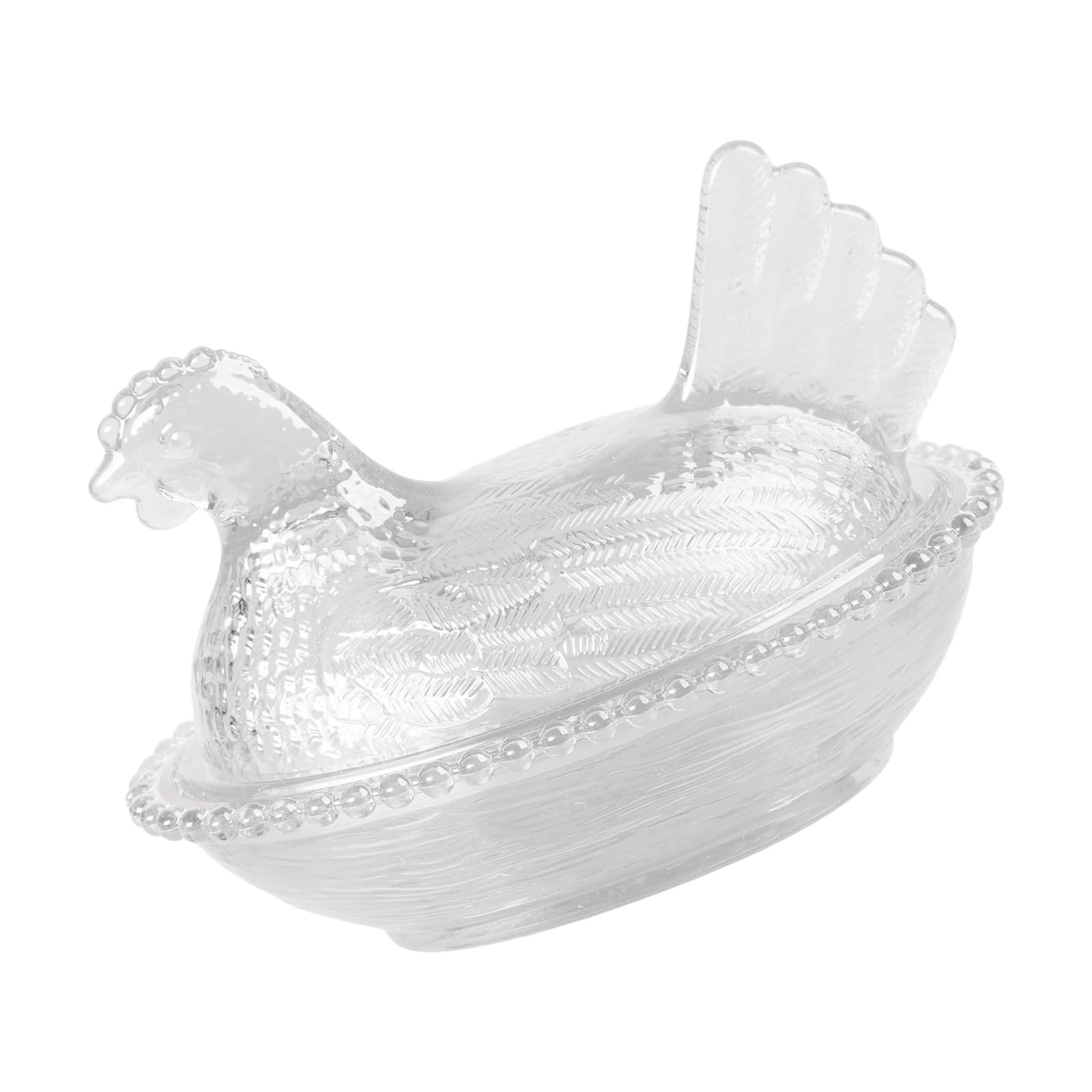 ordinarYone Unique Artistic Hen on Nest Candy Bowl with Lid Hen Figurine Covered Jar for Home Table Shelf Decors Givin