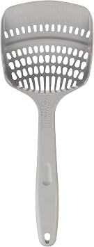 Cat Litter Box Scoop Extra Long 15 inches, Easy to Clean, KittyGoHere Jumbo Scoop, Multipurpose Pet Litter Scoop with Extra Long Handle, 5" Wide Scoop, Misty Gray Color