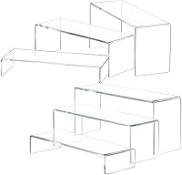 Vista 10 de Elevadores de exhibición de acrílico negro WEITELAI, 6 piezas de elevadores acrílicos para exhibición de postres de comida, cupcakes, joyería