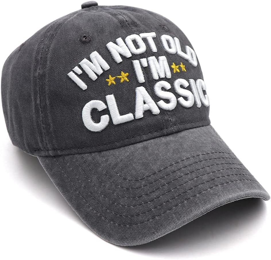 Funny Retirement or Birthday Gifts Hats for Men Women,I'm Not Old Classic Baseball Cap Gag Gifts for Dad Grandpa Old Man - Image 2