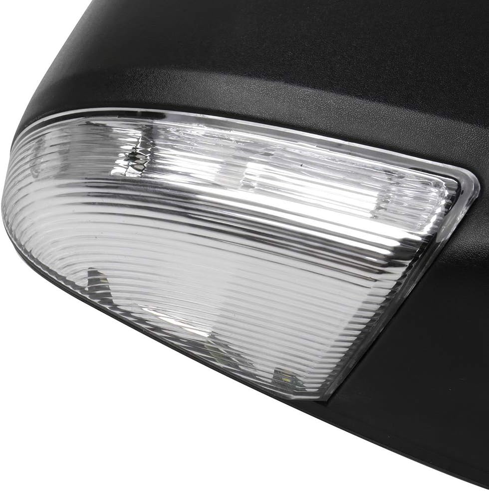 OCPTY Black Right Side Mirror Fit For 2011-2013 For Ram 1500 Textured Mirror Glass Manual Folding Heated Turn Signal