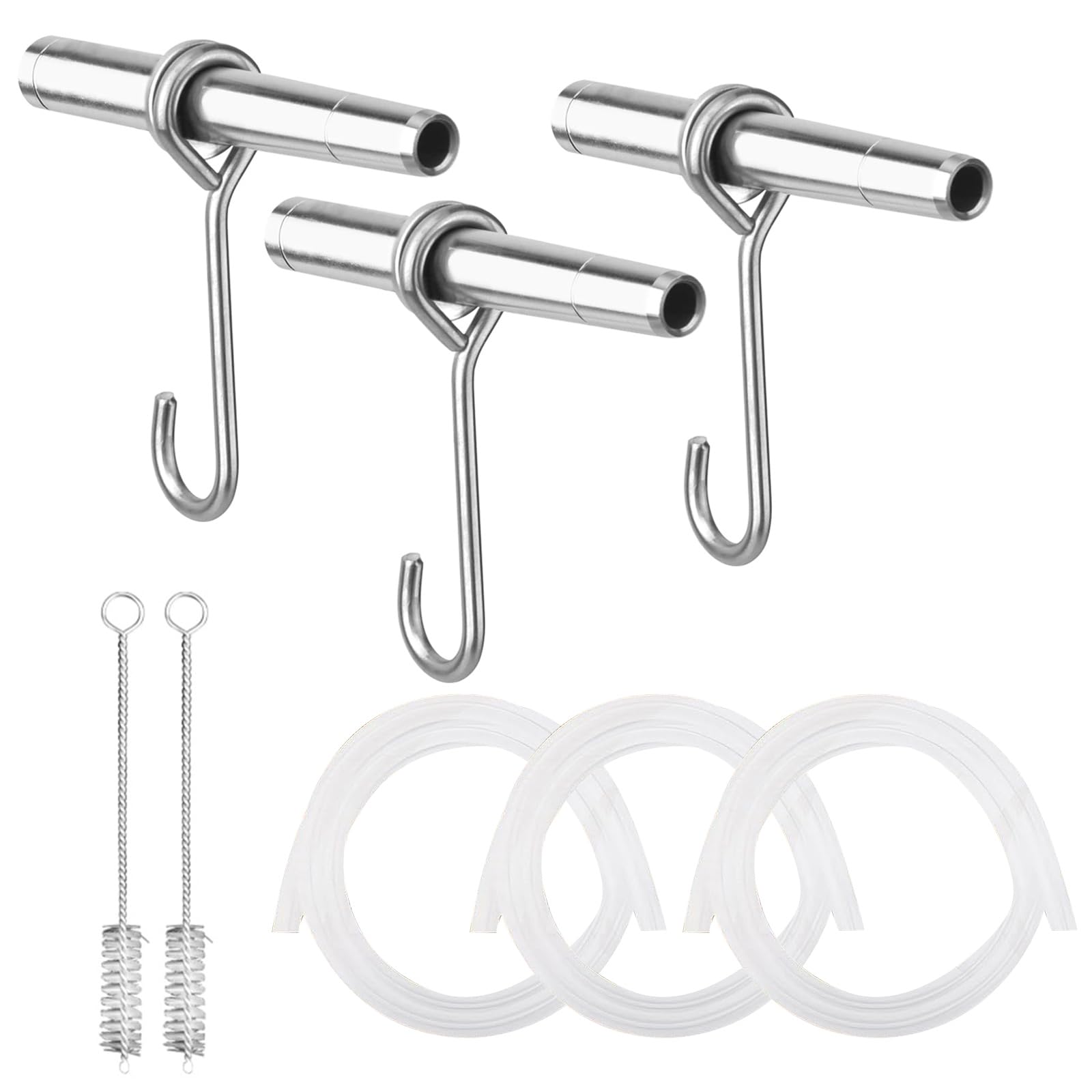 Xinsheinelry Comprehensive Maple Syrup Tapping Set Stainless Steel Maple Syrup Tapping Set Includes Spiles and Cleaning Brushes