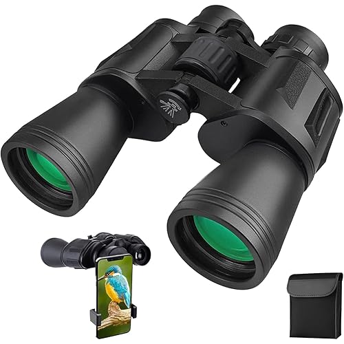 20x50 Binoculars for Adults, HD High Powered Professional Binoculars for Bird Watching Travel Stargazing Concerts Outdoor Sports-BAK4 Prism FMC Lens,Waterproof, Fogproof with Phone Adapter