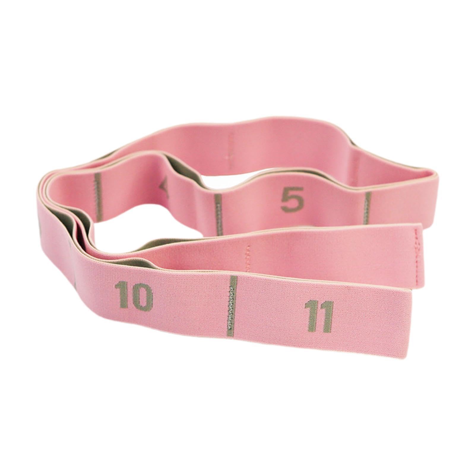CALANDIS Resistance Band Exercise Band Yoga Stretching Strap for Gym Pilates Training Pink | Yoga Straps | Yoga & Pilates-picture-10