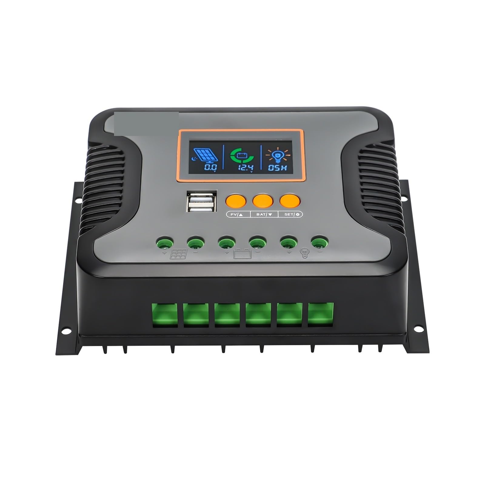PWM 30A 60A 80A Solar Laderegler Arbeit for 12V 24V 36V 48V Batterie LED Bildschirm USB 5A/2A Max PV 100V Slient Betrieb(80A)