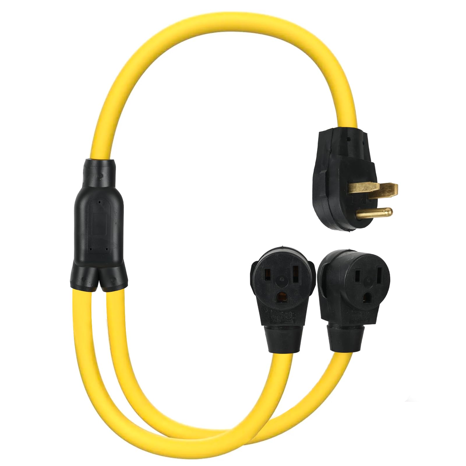 WHXGG NEMA 6-50P to 2 Outlet 6-50R Y Splitter, 6 AWG Welder 50A