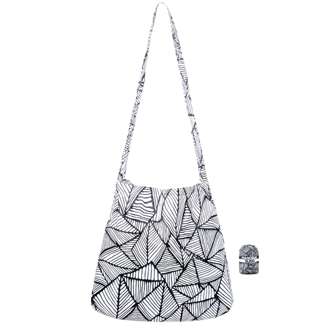 Nanobag Sling 19L Foldable Packable Crossbody Grocery Bag for Men & Women
