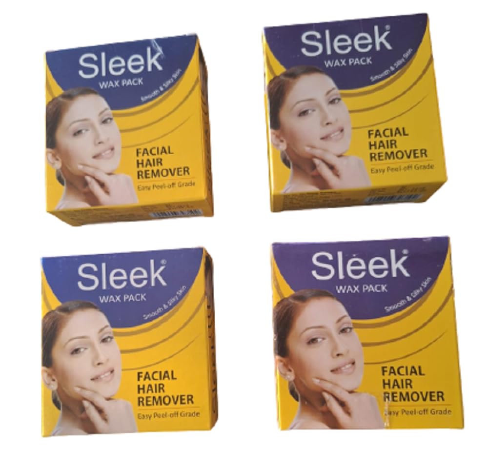 Sleek Facial Hair Remover Katori Wax I 5 Minute Painless Wax I Instant Hair Remover I All Skin Types I for Face,Hands,Legs,Underarms,Bikini Area| 80gm each (Pack of 4 pcs) (B0CHMSY2VD) Amazon Price History, Amazon Price Tracker