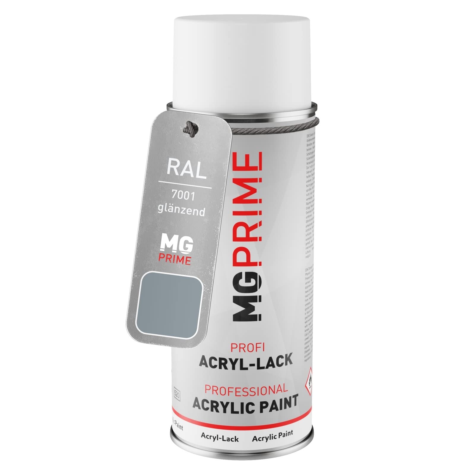 Mg Prime Silver Grey Ral 7001 /Silbergrau Spray Can 400 Ml Glossy Quick-Drying