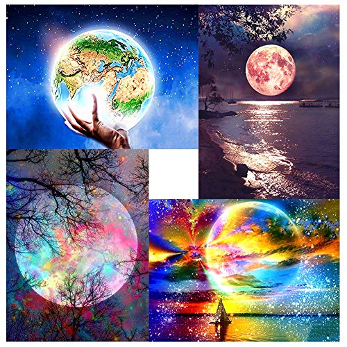 SanerCraft - Juego de 4 kits de pintura de diamante 5D Cover