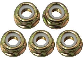5PCS Universal Left Hand Thread Blade Nut M10 x 1.25 Replacement for String Trimmer Brush Cutter Gear Head Blade Case Accessories