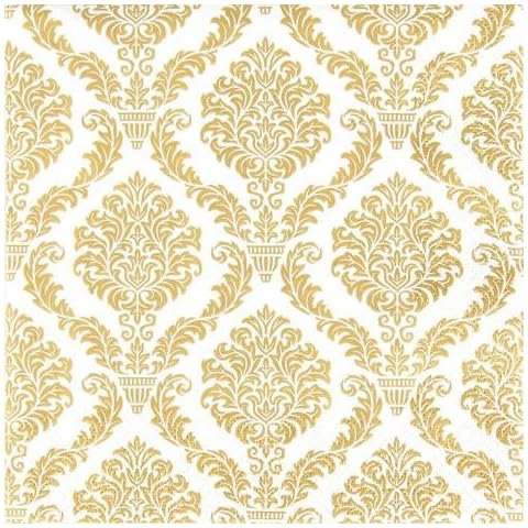 Home Fashion Cocktail Serviette Elegant Gold 25 x 25 cm Cover