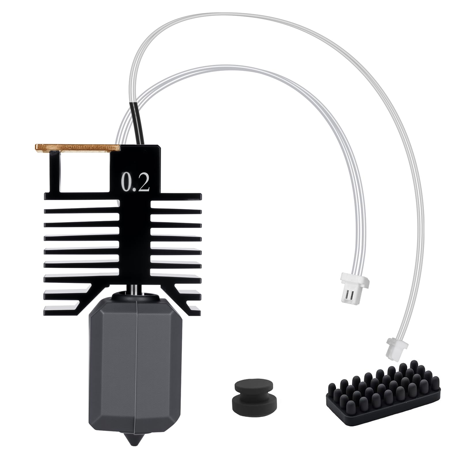 U1 Hotend dysza 0,2 mm ze stali hartowanej, kompatybilna z drukarką 3D Snapmaker U1, Hotend z ceramiczną wytłaczarką do szybkiego nagrzewania, zestaw zamienny ze szczotką dyszy, silikonową osłoną i
