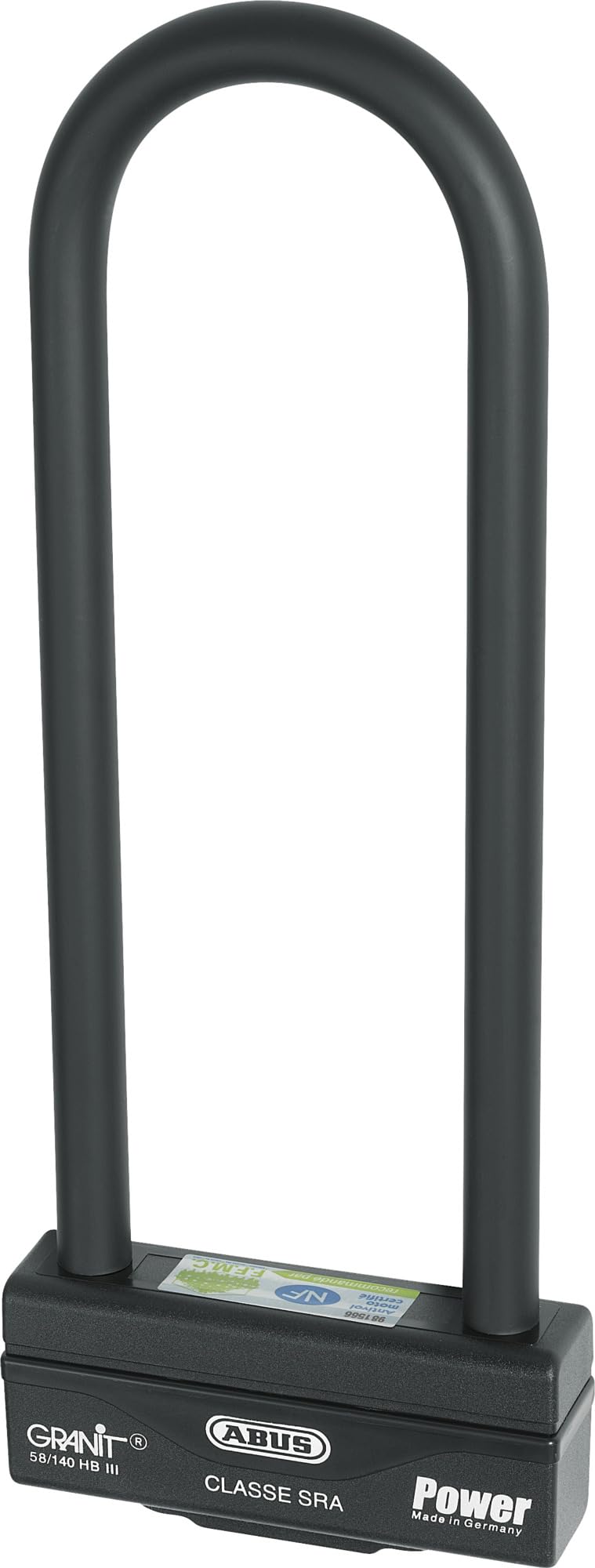 ABUS Antivol à Arceau Granit Power 58/140HBIII - antivol Moto Puissant à Double Verrouillage - Niveau de sécurité 18