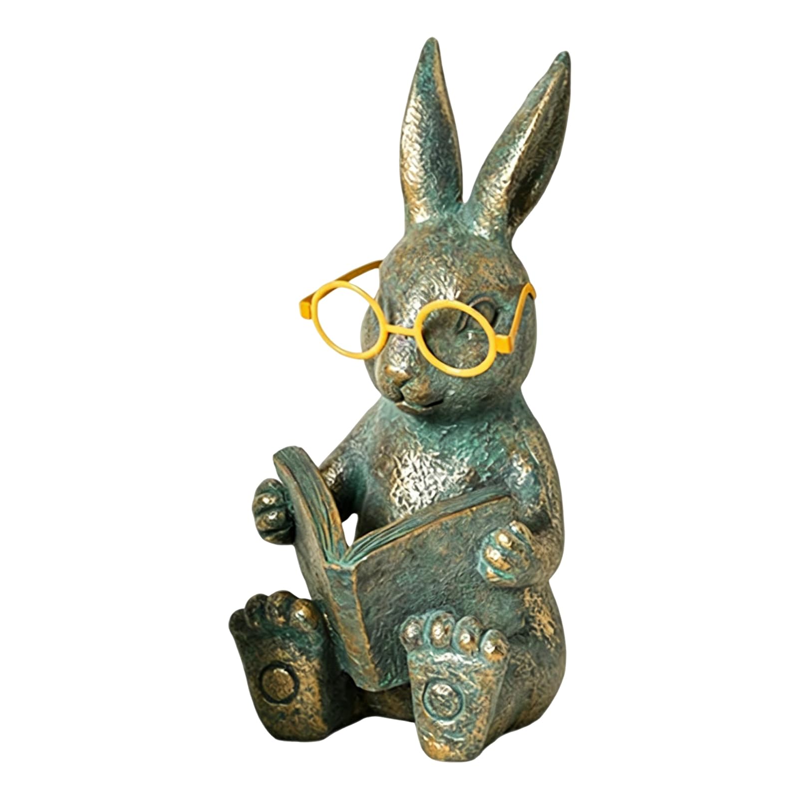 Zestaw figurek zwierząt w stylu retro, sowa, królik, szop, statuetka ze świecącymi w ciemności okularami na biurko, regał na książki, dekoracja domu, jednoczęściowy