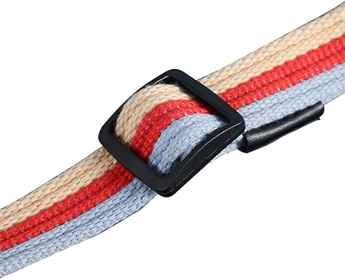 Miniatura 5 de Collar ajustable de tela de polialgodón para perros pequeños, medianos y grandes, con anillo en D de metal sólido, cuello M rojo, 13-20 pulgadas