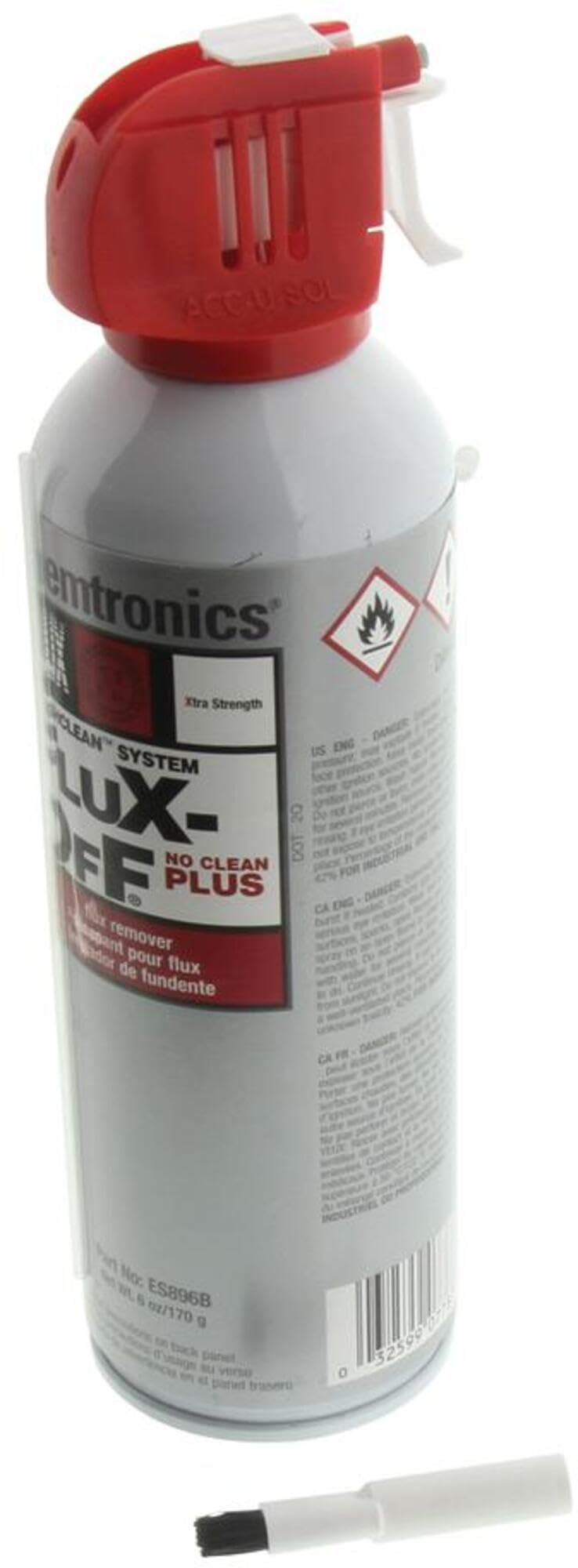 Chemtronics ES896B Flux-Off No Clean Plus w/BrushClean 6oz Aerosol