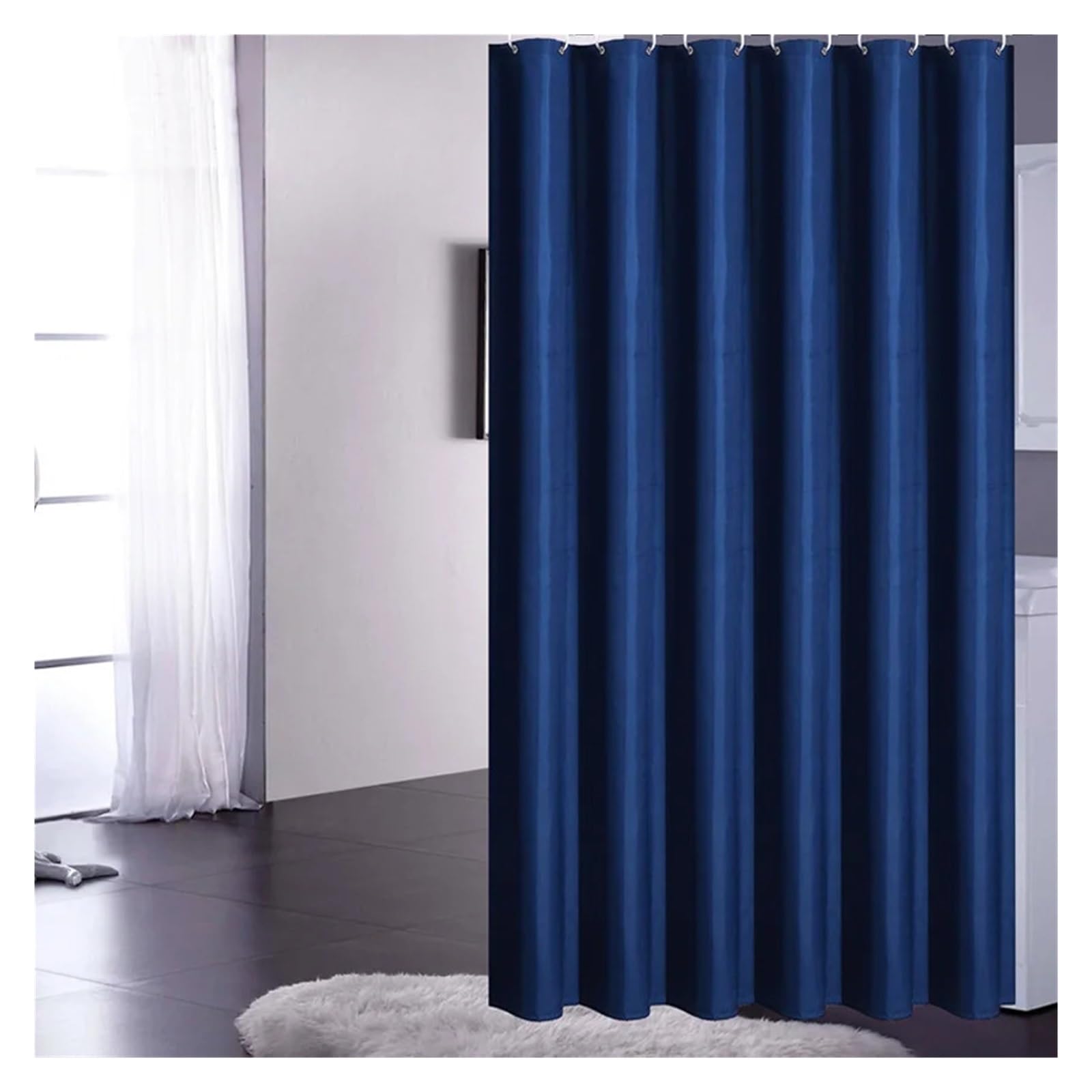 PIGENEQW Shower Liner Cloth Waterproof Shower Curtains Waterproof for Bathroom Bathtub with Hooks(W100xH200cm)