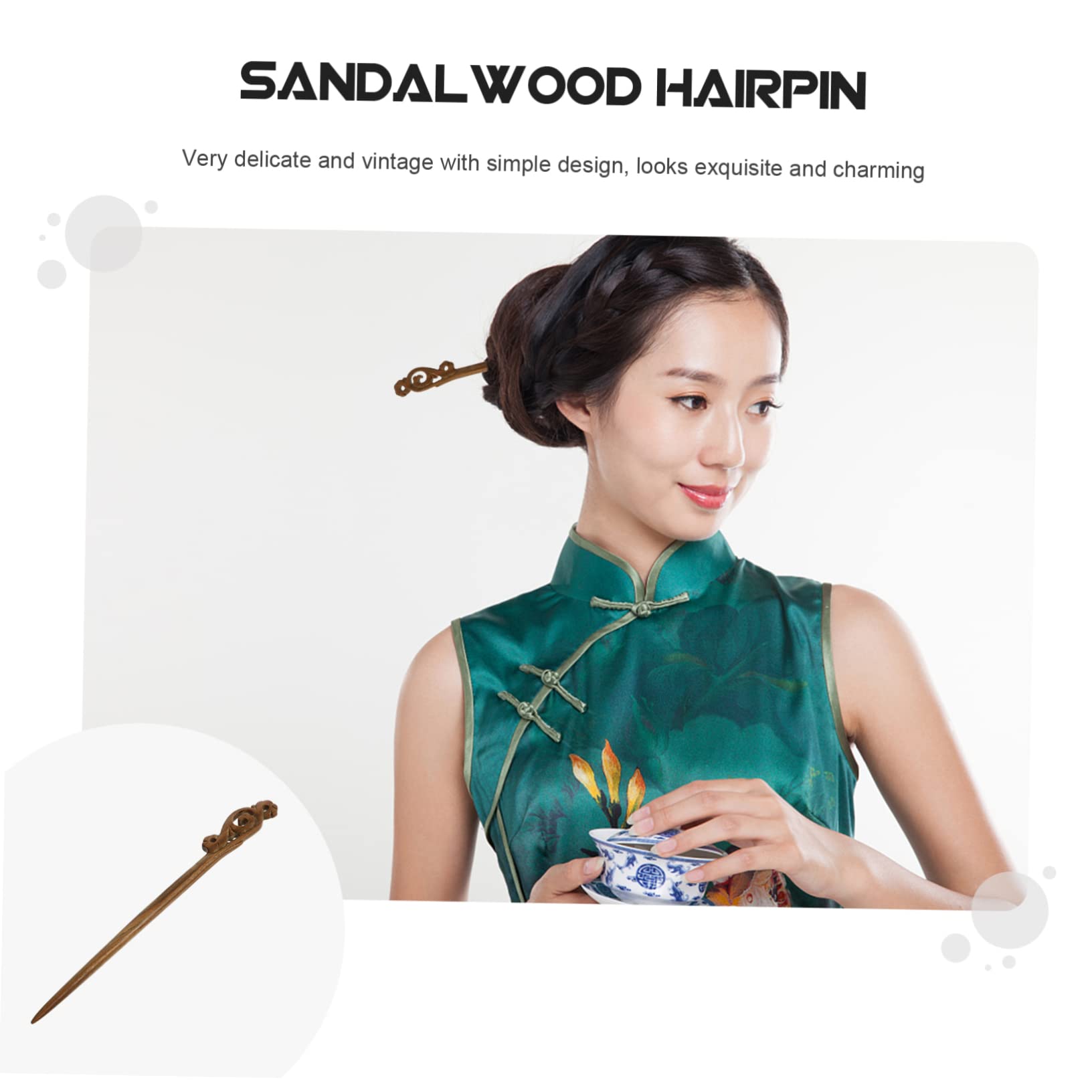 Beavorty 5stücke Vintage Haarnadel Für Damen Antikes Design Chinesischer Haarstab Sandelholz Stilvolles Haaraccessoire Für Han-kleidung Leicht Und Tragbar Für Besondere Anlässe