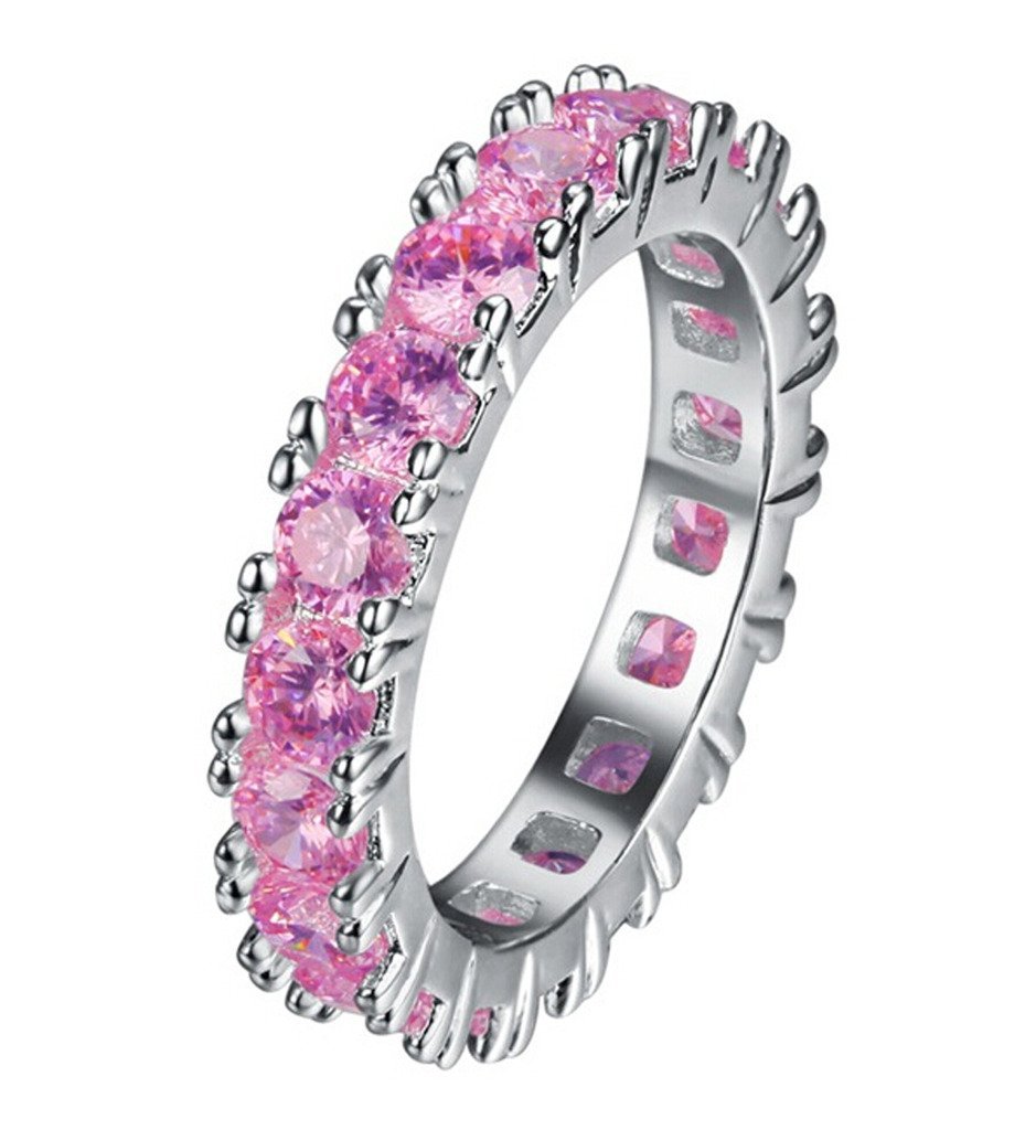 TenFitSilver Cubic Zirconia Princess Crown Tiara CZ Band Ring