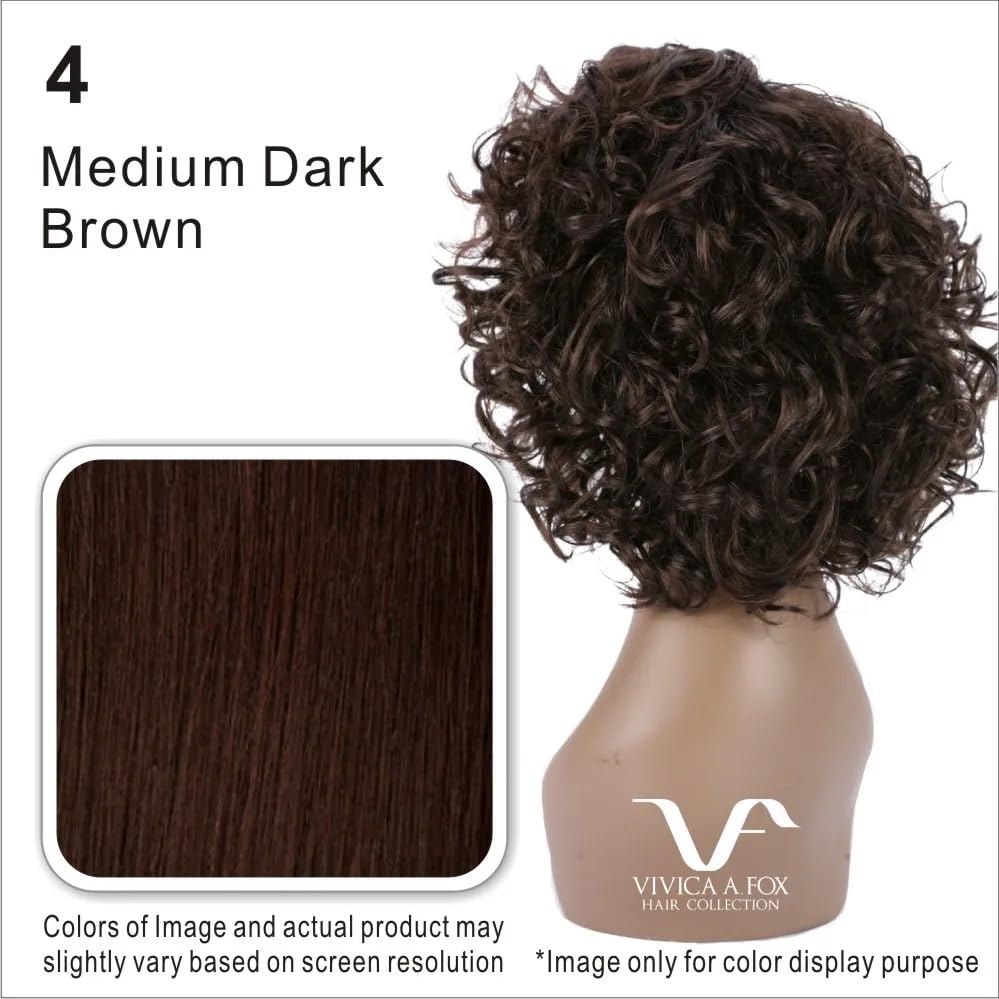 Miniatura 4 de Vivica A Fox Hair Collection Roots Tight Rod Natural Baby Swiss Lace Front Wig, color 4, 11.1 onzas