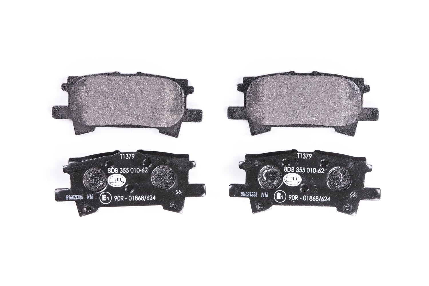 HELLA 8DB 355 010-621 Brake pad set - not prepared for wear indicator - T1379 - for e.g. LEXUS / TOYOTA