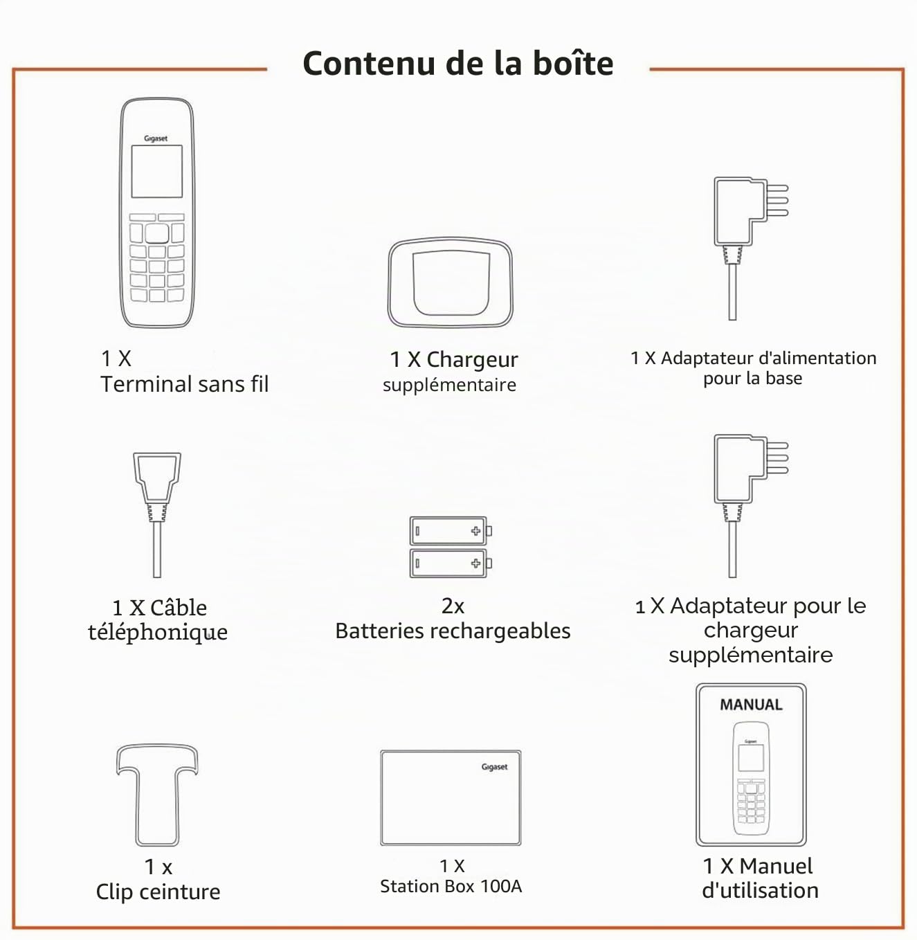 Gigaset E630 Téléphones Sans fil Ecran - Import Espagne/Portugal [Version Espagnole]