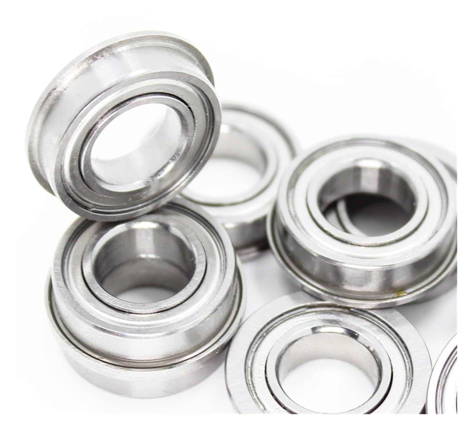 Abgedichtete Lager, F6200ZZ Flanschlager 10 x 30 9 mm ABEC-5 4 Stück doppelt geschirmte tiefe Nut mit Flansch F6200 Z ZZ Kugellager F6200-2Z F6200Z