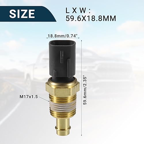 Miniatura 3 de F FIERCE CYCLE Sensor de temperatura del refrigerante para Jeep Grand Cherokee Durable No.5149077AB Sensor de temperatura del agua del tono dorado