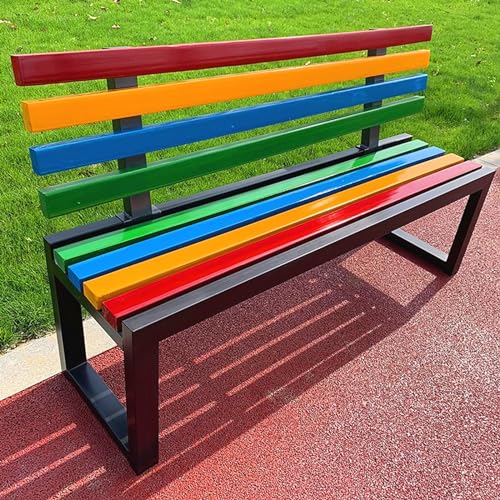 Banc de véranda en bois sans dossier 1m et structure métal St - 3