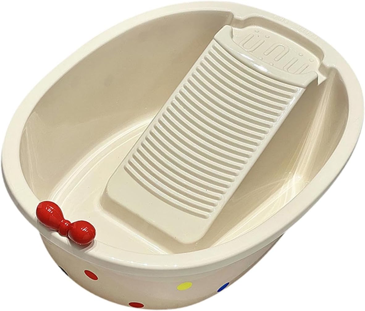 Laundry Board, Washboard Basin Lightweight Multipurpose with Laundry Tub with Scrubber for