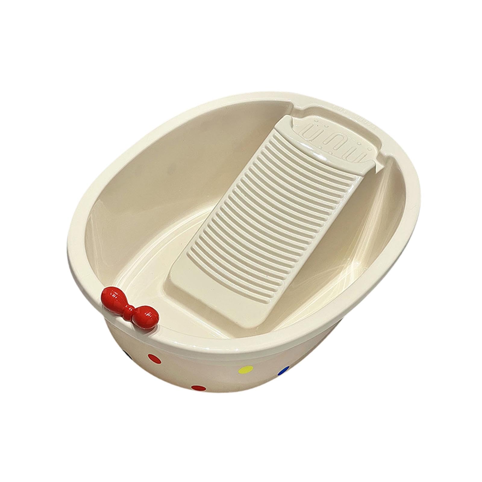 Laundry Basin, Washboard Basin Lightweight Multipurpose with Laundry Tub with Scrubber for